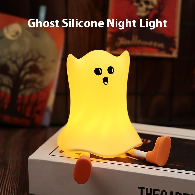 Lampe de Chevet Fantôme Halloween - Silicone Tactile LED Étanche