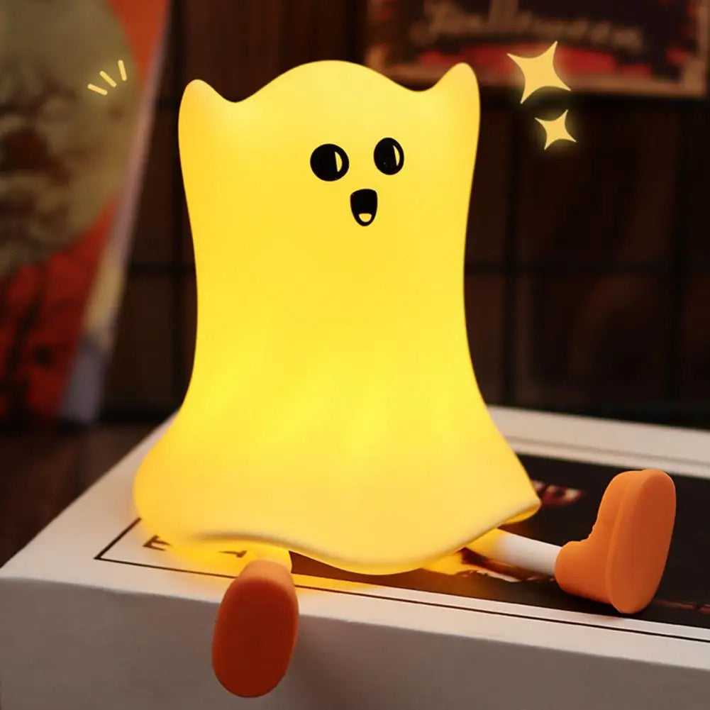 Lampe de Chevet Fantôme Halloween - Silicone Tactile LED Étanche