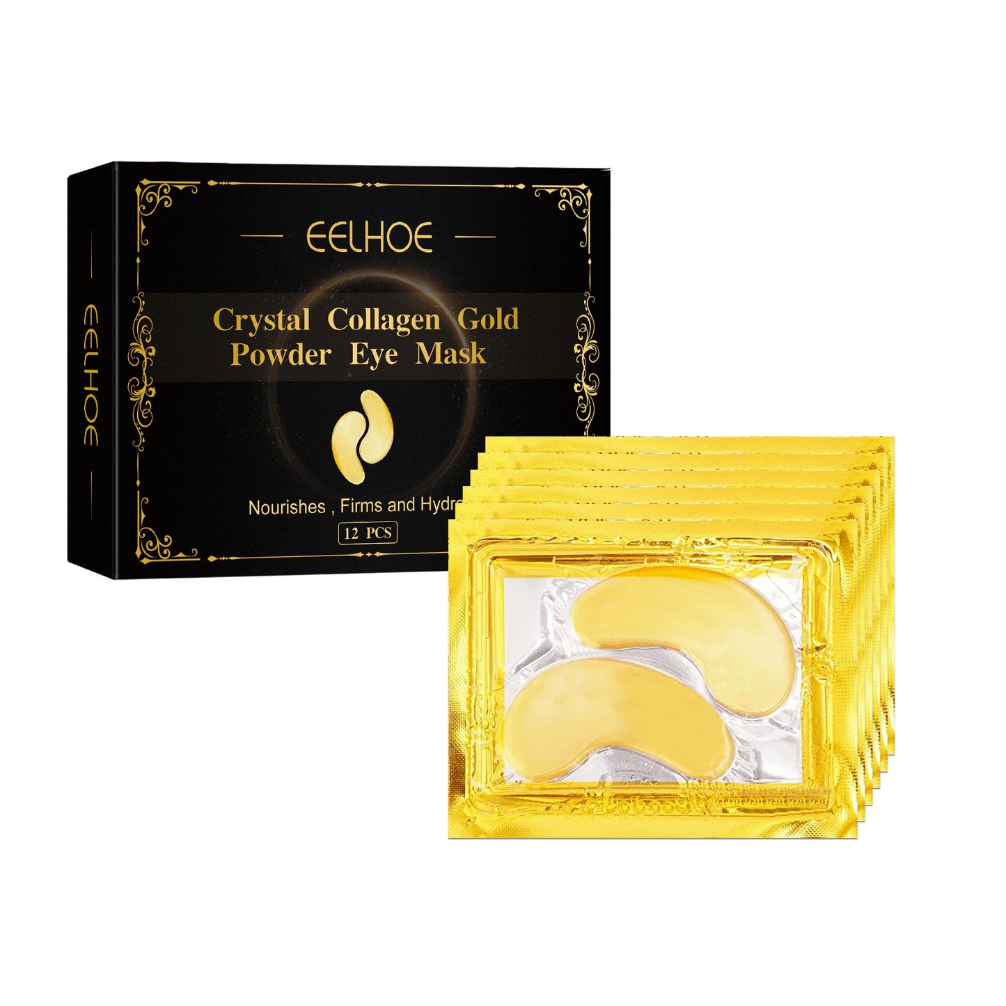 ️ Masque Anti-Cernes & Anti-Poches – Collagène Gold EELHOE