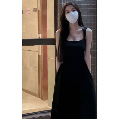 New Strap Sleeveless French Style Small First Love Waist-slimming Long Dress