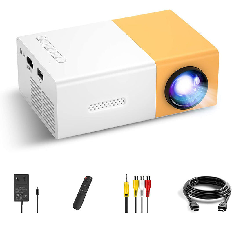 Mini Projecteur YG300 – Compact, Jaune & Haute Définition
