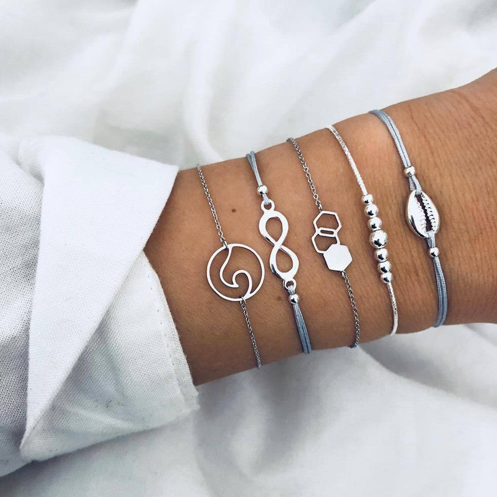 🌸 Lot Bracelets Bohèmes – Perles & Charms Vintage Femme