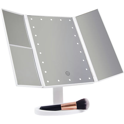 🔥 Grossissement 1x-3x – Miroir LED Compact & Astucieux