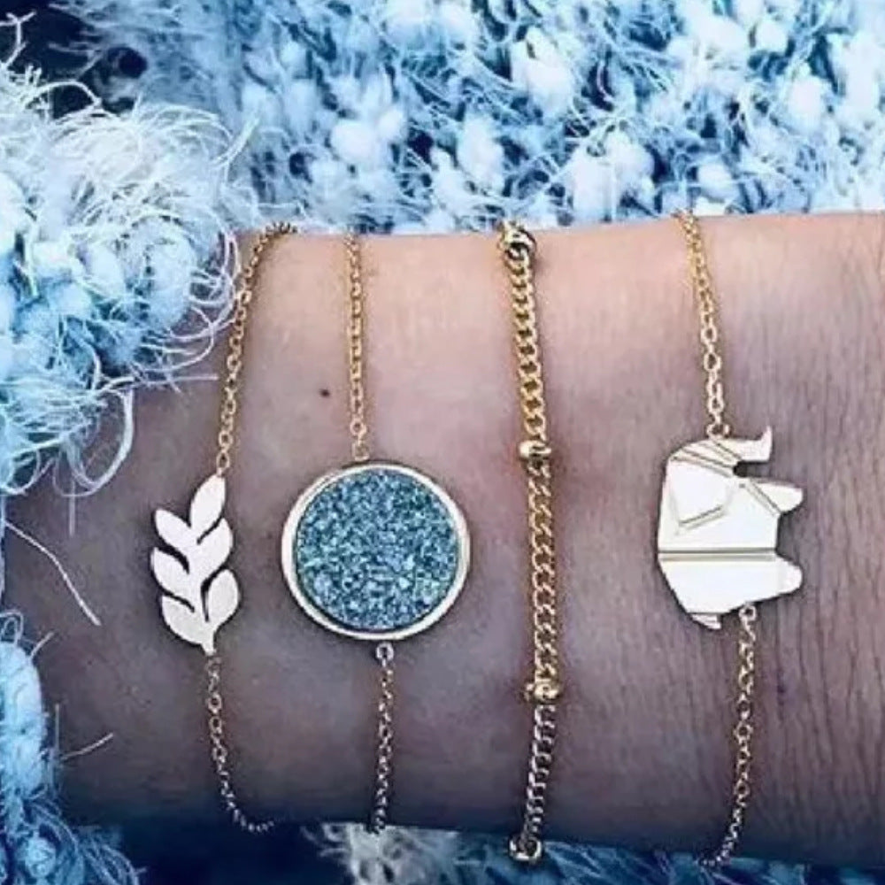 🌸 Lot Bracelets Bohèmes – Perles & Charms Vintage Femme