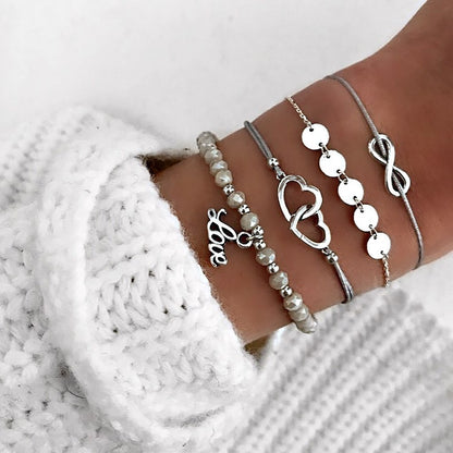 🌸 Lot Bracelets Bohèmes – Perles & Charms Vintage Femme
