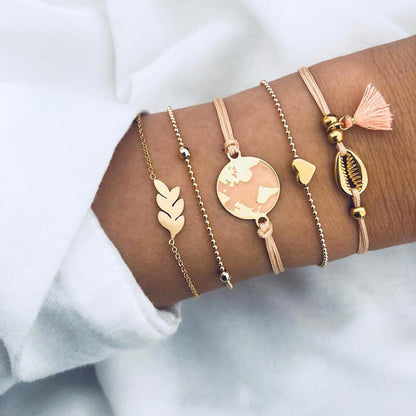 🌸 Lot Bracelets Bohèmes – Perles & Charms Vintage Femme