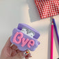 ✨ Coque AirPods 3D Cartoon « HI BYE » – Silicone Souple, Cute et Protège Écouteurs