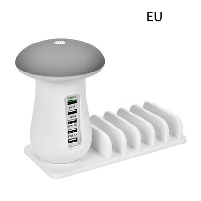 Lampe LED Champignon 2 en 1 – Éclairage & Chargeur USB ✨