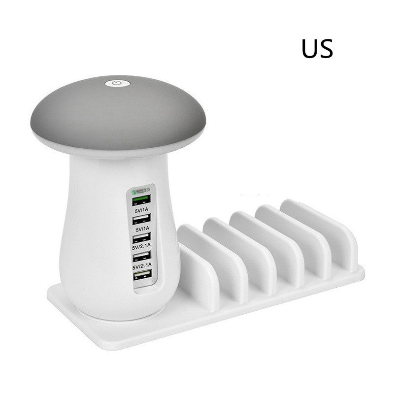 Lampe LED Champignon 2 en 1 – Éclairage & Chargeur USB ✨