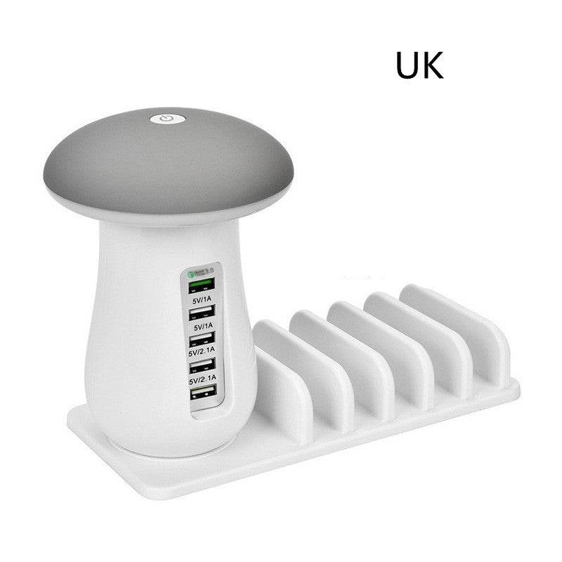 Lampe LED Champignon 2 en 1 – Éclairage & Chargeur USB ✨