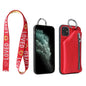 Coque iPhone en cuir PU avec porte-monnaie et lanière – Protection et style tout-en-un !