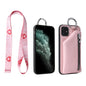 Coque iPhone en cuir PU avec porte-monnaie et lanière – Protection et style tout-en-un !