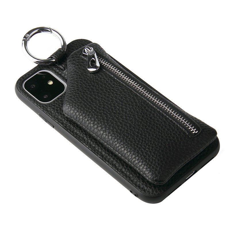 Coque iPhone en cuir PU avec porte-monnaie et lanière – Protection et style tout-en-un !