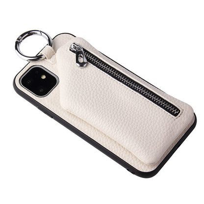 Coque iPhone en cuir PU avec porte-monnaie et lanière – Protection et style tout-en-un !