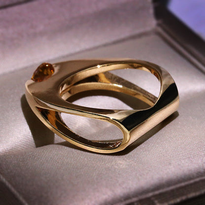 Bague Femme Or Rose – Strass Brillant & Luxe Élégant