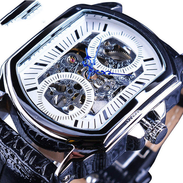 ⏱ Montre Homme Automatique – Carrée & Mécanique Fashion