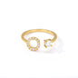 🌟 Bague Initiale en Zircon – Personnalisez Votre Style