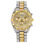 Watch Men's Fashion Alloy Quartz Watch With Diamond Calendar