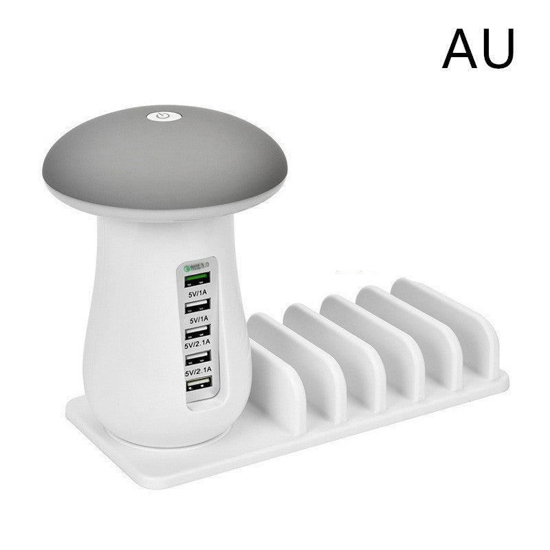 Lampe LED Champignon 2 en 1 – Éclairage & Chargeur USB ✨