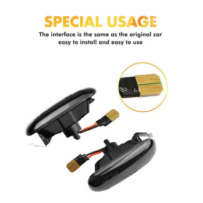 For A3 S3 8P A4 S4 RS4 B6 B7 B8 A6 S6 RS6 Sequential Led Side Marker Lights