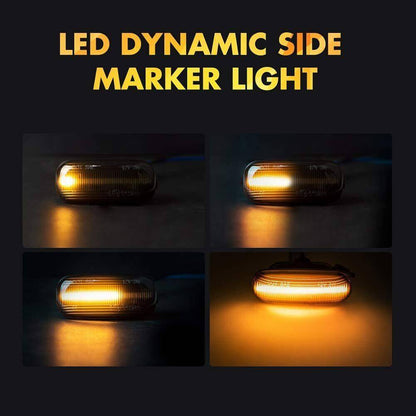For A3 S3 8P A4 S4 RS4 B6 B7 B8 A6 S6 RS6 Sequential Led Side Marker Lights