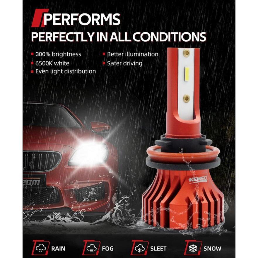 KEMSO 9006 HB4 LED Fog Light Bulbs For 2008 Infiniti G35