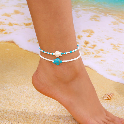 🌸 Bracelets de Cheville Perles – Style Été Femme