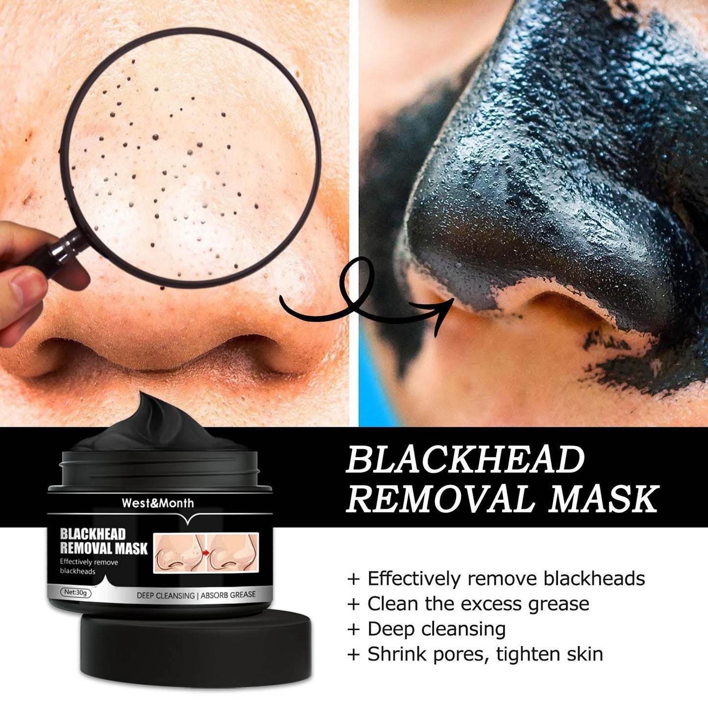 ✨ Peel-Off Facial Mask – Pores Reserrés & Teint Éclatant