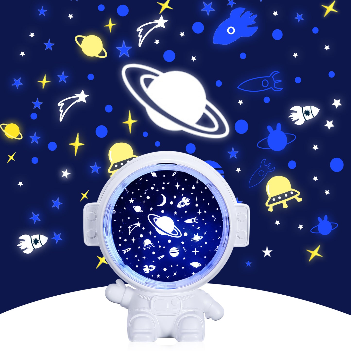 Lampe Astronaute Projecteur Galaxie – Nuit Étoilée Magique ✨