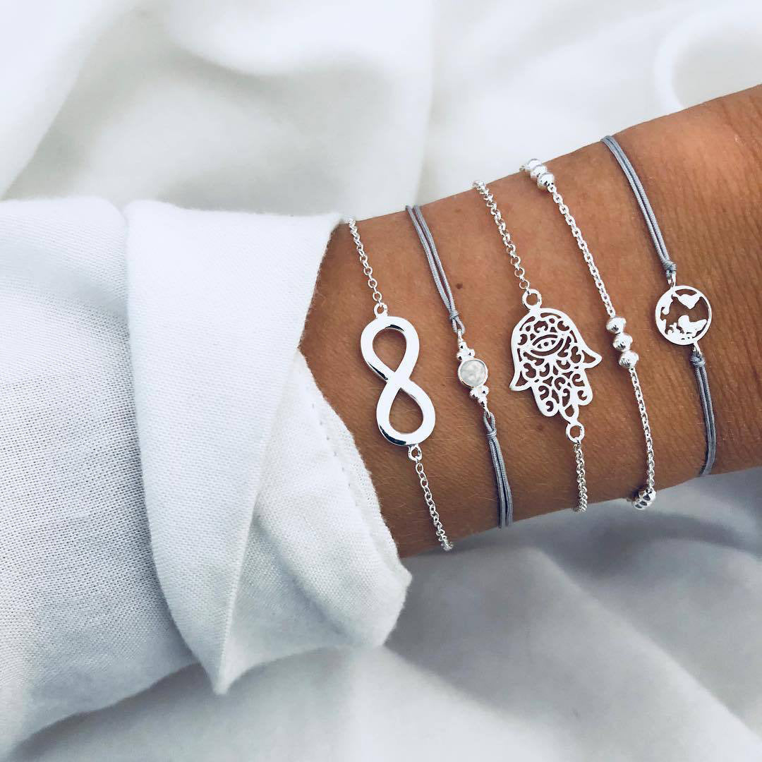 🌸 Lot Bracelets Bohèmes – Perles & Charms Vintage Femme