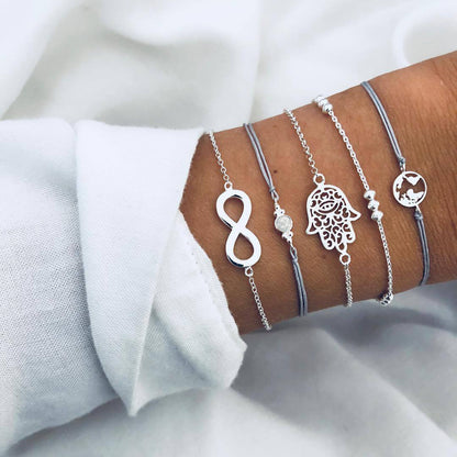 🌸 Lot Bracelets Bohèmes – Perles & Charms Vintage Femme