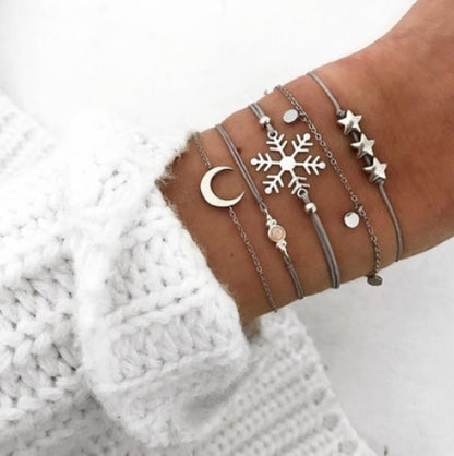 🌸 Lot Bracelets Bohèmes – Perles & Charms Vintage Femme