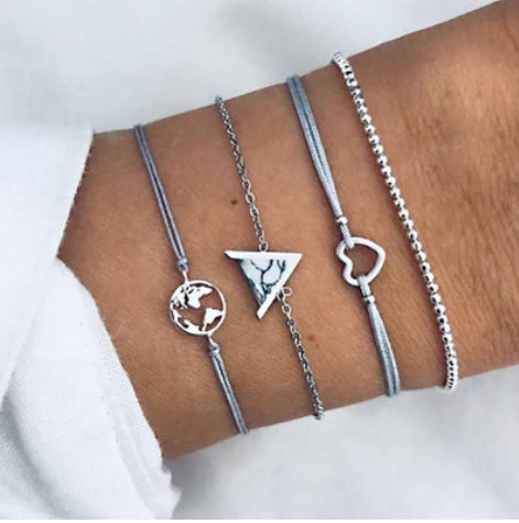 🌸 Lot Bracelets Bohèmes – Perles & Charms Vintage Femme