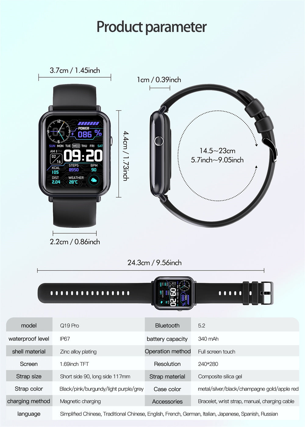 💧 Montre Connectée Étanche – Smart & Sport