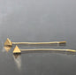🌟 Boucles d’Oreilles Triangle Géométrique – Métal & Glands Femme