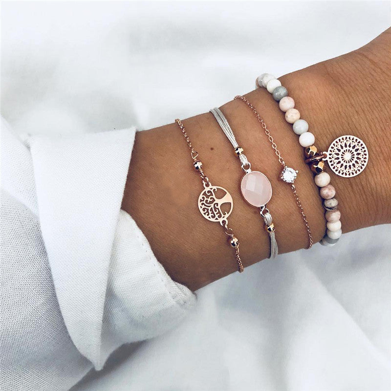 🌸 Lot Bracelets Bohèmes – Perles & Charms Vintage Femme