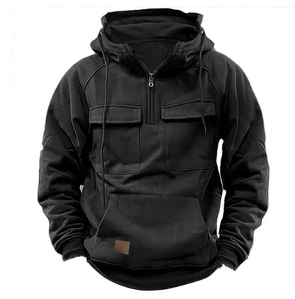 ✨ Sweat à Capuche Homme Zippé – Style Décontracté, Sport et Mode avec Poches et Cordon