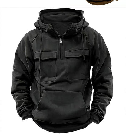 ✨ Sweat à Capuche Homme Zippé – Style Décontracté, Sport et Mode avec Poches et Cordon
