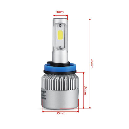 Series F-S2 H11 28W-LED Silver COB Integrated Automotive Front Headlights