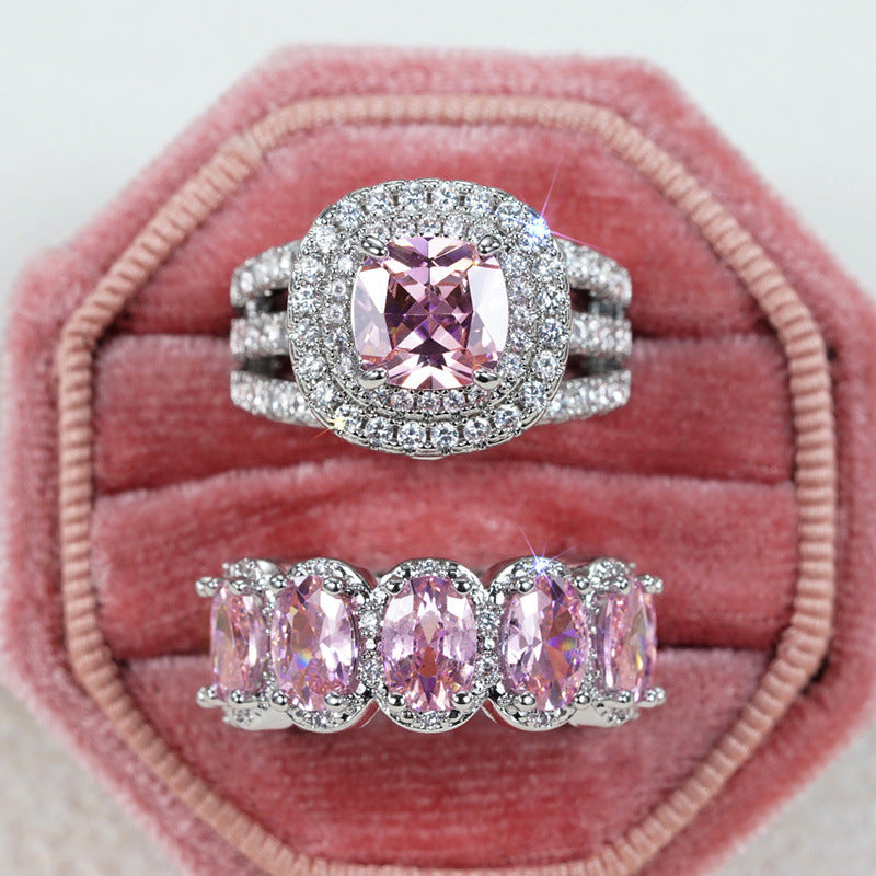 ✨ Ensemble de Bagues Œuf en Zircon – Brillance Complète ✨