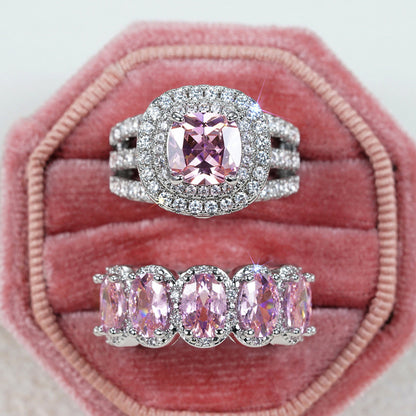 ✨ Ensemble de Bagues Œuf en Zircon – Brillance Complète ✨