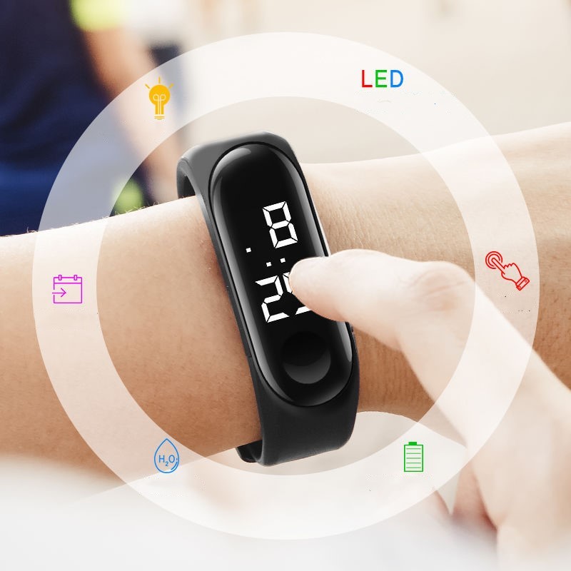 💧 Montre LED Tactile – Étanche & Moderne Femme/Homme
