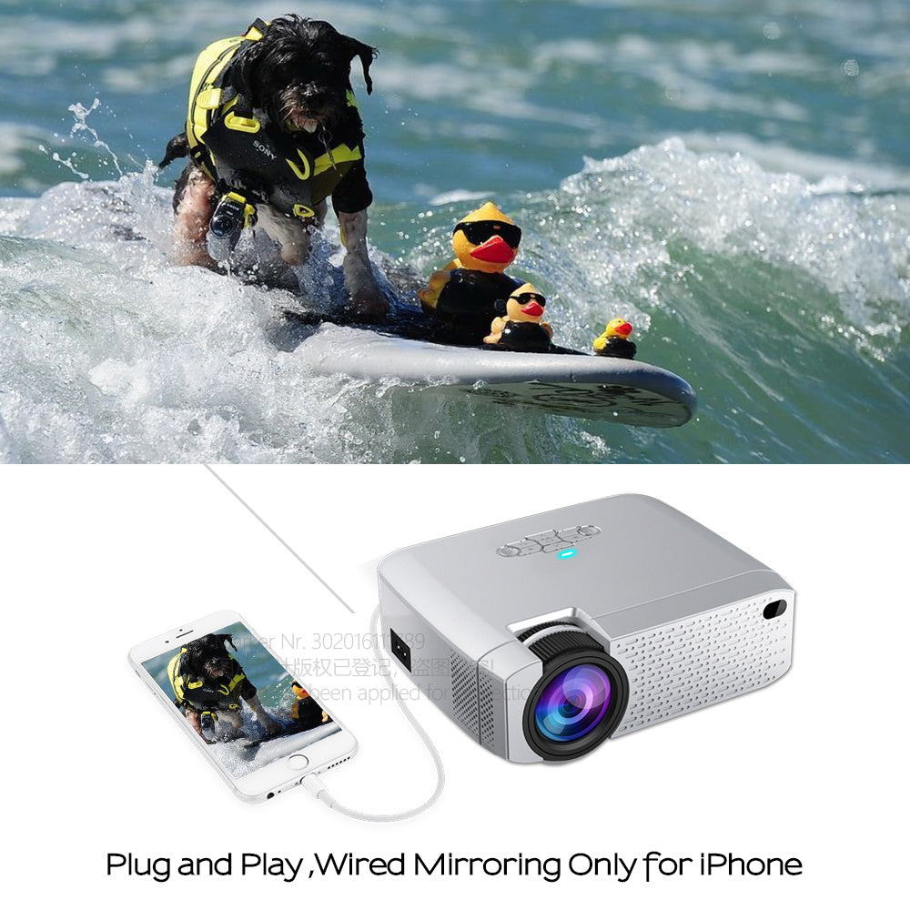 ✨ AUN Mini Projecteur LED D40W – Cinéma Haute Définition Compact et Portable
