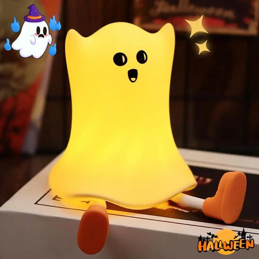 Lampe de Chevet Fantôme Halloween - Silicone Tactile LED Étanche