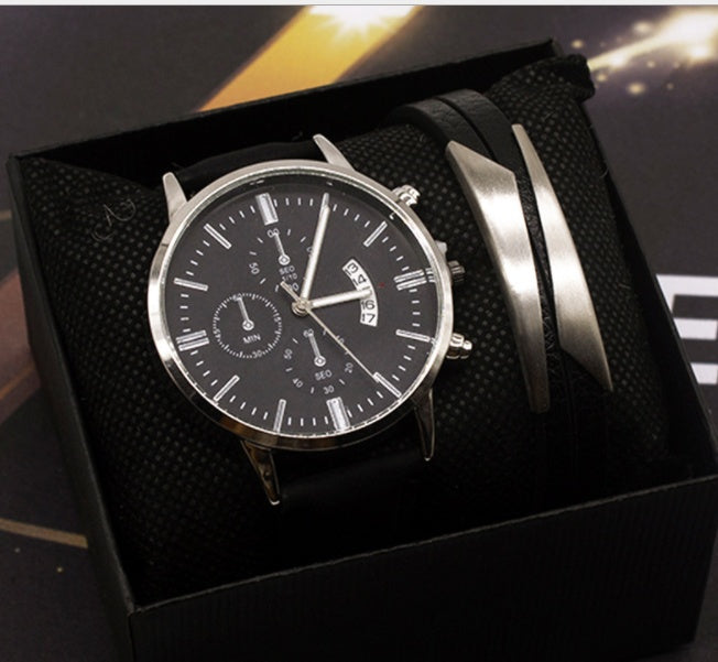⏱ Montre Homme Quartz – Élégante & Business avec Calendrier