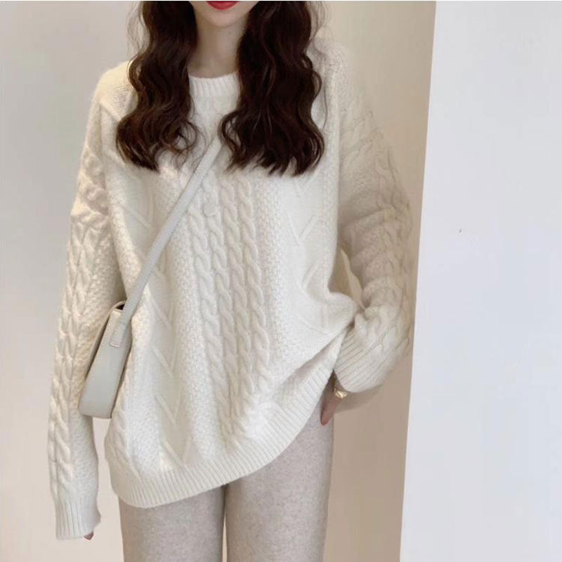Pull Épais Femme – Tricot Fleurs Chanvre, Confort et Style