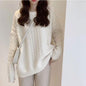 Pull Épais Femme – Tricot Fleurs Chanvre, Confort et Style
