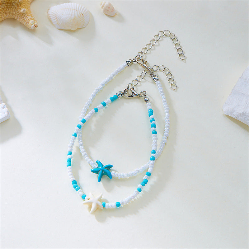 🌸 Bracelets de Cheville Perles – Style Été Femme