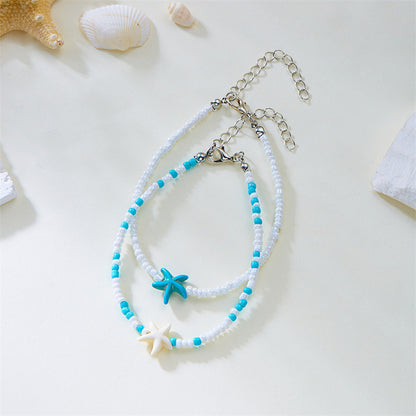🌸 Bracelets de Cheville Perles – Style Été Femme