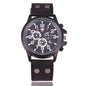 Quartz ladies watch with leather strap